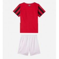 Camisa de Futebol AC Milan Equipamento Principal Infantil 2024-25 Manga Curta (+ Calças curtas)